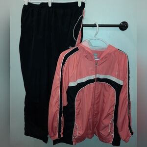Women's Pink and Black Track Pants & Joggers